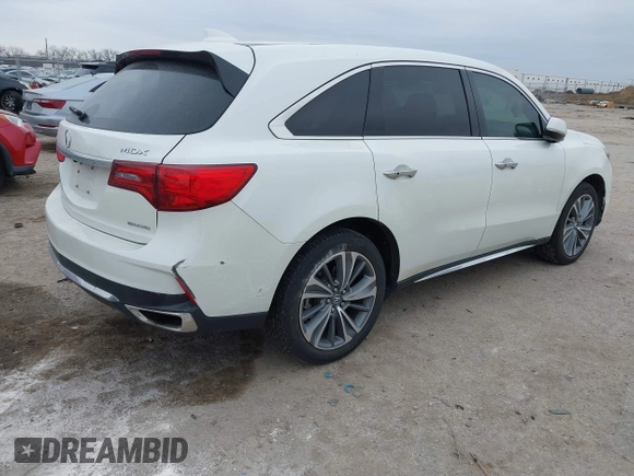 2017 Acura MDX w/Technology Pkg with VIN 5FRYD4H55HB022084, listed as a IAAI auction lot 41585958 with 57,458 mi miles. Bid and sale history available at carsss.com. Image 4.