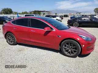 2020 Tesla Model 3 Long Range with VIN 5YJ3E1EB9LF744314, listed as a Copart auction lot 53992025 with 74,645 mi miles and Salvage Title. Bid and sale history available at carsss.com. Image 4.