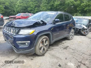 2018 Jeep Compass Latitude with VIN 3C4NJCBB3JT134038, listed as a Copart auction lot 57570015 with 72,610 mi miles and Salvage title. Bid and sale history available at DreamBid. Image 1.