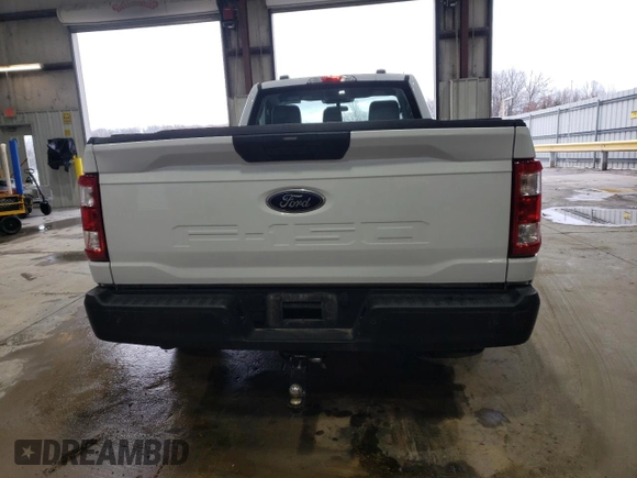 2022 Ford F-150 XL with VIN 1FTMF1CB8NKE67908, listed as a Copart auction lot 43898335 with 36,022 mi miles and Salvage Title. Bid and sale history available at carsss.com. Image 6.