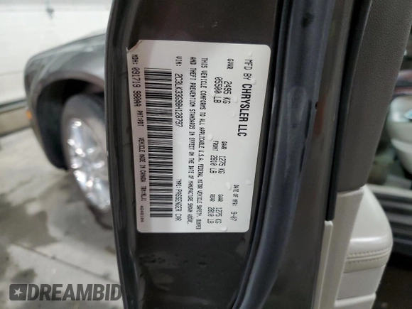 2008 Chrysler 300 with VIN 2C3LK33G98H128797, listed as a Copart auction lot 46421415 with 138,313 mi miles and Salvage title. Bid and sale history available at DreamBid. Image 12.