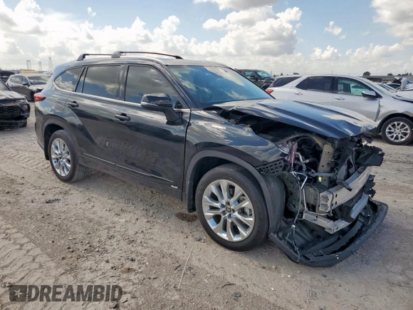 2023 Toyota Highlander Hybrid Limited with VIN 5TDXBRCH3PS576039, listed as a Copart auction lot 62006645 with 27,172 mi miles and Salvage title. Bid and sale history available at DreamBid. Image 4.
