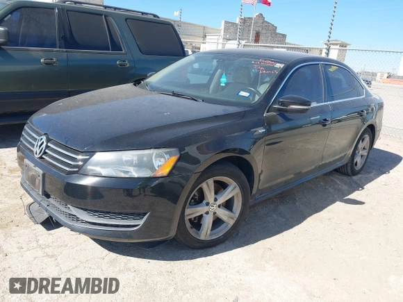 2014 Volkswagen Passat Wolfsburg Edition with VIN 1VWAS7A30EC041800, listed as a IAAI auction lot 41769648 with 120,645 mi miles and . Bid and sale history available at DreamBid. Image 2.