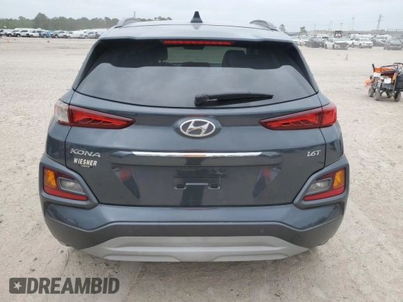 2021 Hyundai Kona Ultimate with VIN KM8K53A55MU665296, listed as a Copart auction lot 51815265 with 28,574 mi miles and Salvage Title. Bid and sale history available at carsss.com. Image 6.