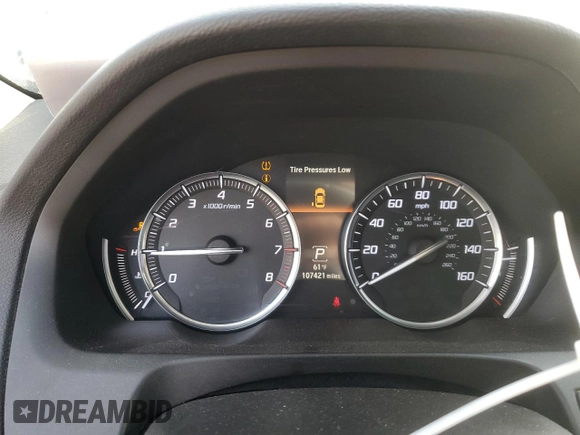 2017 Acura TLX V6 w/Technology Pkg with VIN 19UUB3F5XHA000384, listed as a Copart auction lot 45131705 with 107,421 mi miles and Salvage Title. Bid and sale history available at carsss.com. Image 9.