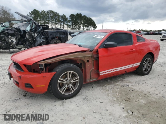 2012 Ford Mustang V6 Premium with VIN 1ZVBP8AM0C5228850, listed as a Copart auction lot 46645355 with 206,999 mi miles and Salvage Title. Bid and sale history available at carsss.com. Image 1.