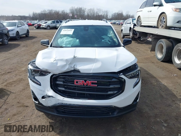 2021 GMC Terrain SLT with VIN 3GKALVEV5ML383329, listed as a IAAI auction lot 41833925 with 37,439 mi miles and . Bid and sale history available at carsss.com. Image 12.