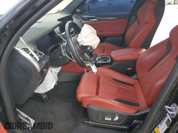 2022 BMW X3 M with VIN 5YM13EC00N9N39913, listed as a Copart auction lot 53989784 with 0 mi miles and Salvage Title. Bid and sale history available at carsss.com. Image 7.