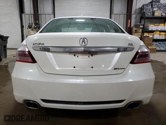 2009 Acura RL Tech Pkg with VIN JH4KB26679C002302, listed as a Copart auction lot 50381735 with 166,591 mi miles and Salvage Title. Bid and sale history available at carsss.com. Image 6.