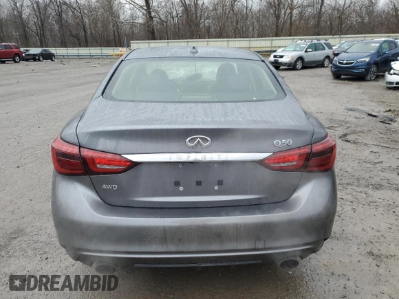 2021 Infiniti Q50 Pure z VIN JN1EV7AR2MM754239, wystawiony jako Copart lot #84278044 z przebiegiem 72 490 mil mil oraz Szkoda całkowita • Salvage title. Historia ofert i sprzedaży dostępna na DreamBid. Obrazek 6.