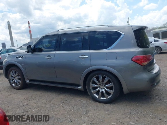 2014 Infiniti QX80 with VIN JN8AZ2NE4E9064351, listed as a IAAI auction lot 42123639 with 164,540 mi miles. Bid and sale history available at carsss.com. Image 15.