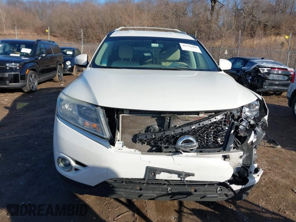 2014 Nissan Pathfinder SL z VIN 5N1AR2MM1EC705913, wystawiony jako IAAI lot #41718406 z przebiegiem 153 398 mil mil oraz . Historia ofert i sprzedaży dostępna na DreamBid. Obrazek 12.