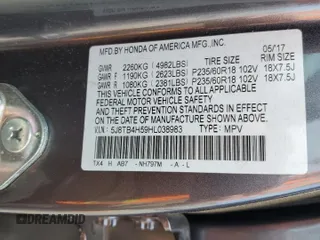 2017 Acura RDX Technology with VIN 5J8TB4H59HL038983, listed as a Copart auction lot 54939735 with 76,941 mi miles and Salvage title. Bid and sale history available at DreamBid. Image 13.