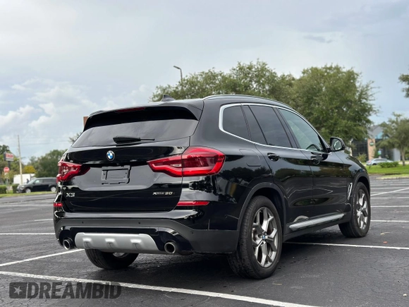 2021 BMW X3 sDrive30i with VIN 5UXTY3C02M9F31903, listed as a Copart auction lot 53496175 with 54,265 mi miles and Clean Title. Bid and sale history available at carsss.com. Image 4.