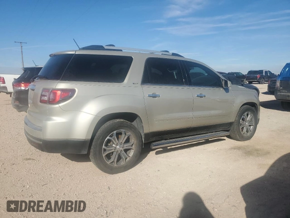 2014 GMC Acadia SLT z VIN 1GKKRRKD7EJ366045, wystawiony jako Copart lot #85463414 z przebiegiem 114 939 mil mil oraz Czysty tytuł • Clean title. Historia ofert i sprzedaży dostępna na DreamBid. Obrazek 3.