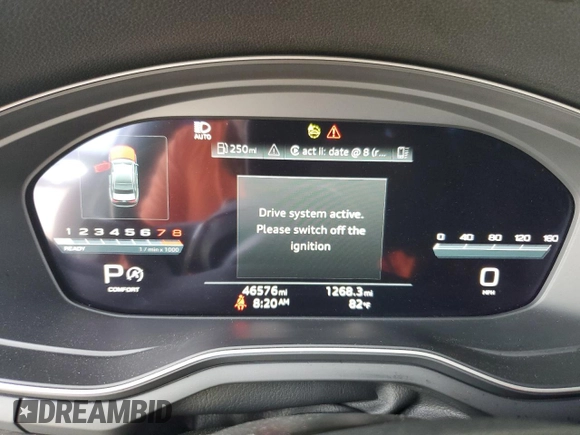 2023 Audi A4 S line Premium Plus with VIN WAUEAAF41PN015815, listed as a Copart auction lot 51277405 with 46,576 mi miles and Salvage Title. Bid and sale history available at DreamBid. Image 9.