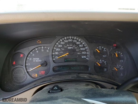 2003 Chevrolet Tahoe Z71 with VIN 1GNEK13Z33R132368, listed as a Copart auction lot 53103545 with 215,838 mi miles and Salvage Title. Bid and sale history available at carsss.com. Image 9.