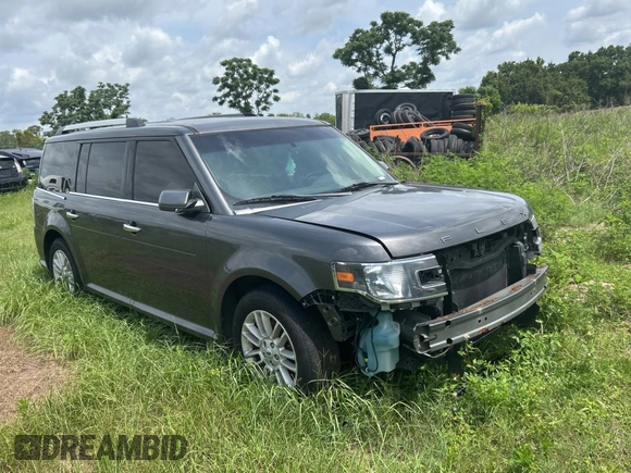 2016 Ford Flex SEL z VIN 2FMGK5C83GBA09724, wystawiony jako Copart lot #59036745 z przebiegiem 188 103 mil mil oraz Tytuł czysty. Historia ofert i sprzedaży dostępna na DreamBid. Obrazek 1.