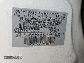 2018 Nissan Kicks SR z VIN 3N1CP5CUXJL530732, wystawiony jako Copart lot #44153325 z przebiegiem 88 456 mil mil oraz Szkoda całkowita • Salvage title. Historia ofert i sprzedaży dostępna na DreamBid. Obrazek 15.