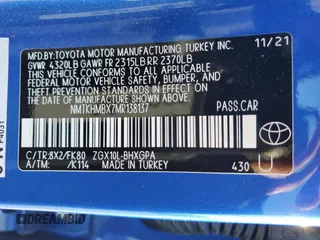 2021 Toyota C-HR LE with VIN NMTKHMBX7MR138137, listed as a Copart auction lot 76988354 with 44,574 mi miles and Salvage Title. Bid and sale history available at DreamBid. Image 13.
