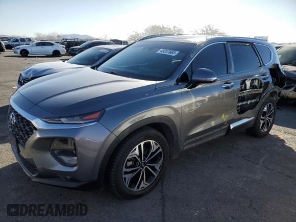 2019 Hyundai Santa Fe Ultimate with VIN 5NMS5CAA2KH059265, listed as a Copart auction lot 48357665 with 5,312 mi miles and Salvage Title. Bid and sale history available at carsss.com. Image 1.