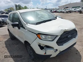 2020 Ford EcoSport S with VIN MAJ3S2FE0LC366183, listed as a IAAI auction lot 41951752 with 115,037 mi miles. Bid and sale history available at carsss.com. Image 1.