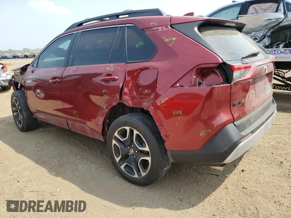 2019 Toyota RAV4 Adventure with VIN 2T3J1RFV4KW002468, listed as a Copart auction lot 60790095 with 102,591 mi miles and Salvage title. Bid and sale history available at DreamBid. Image 2.