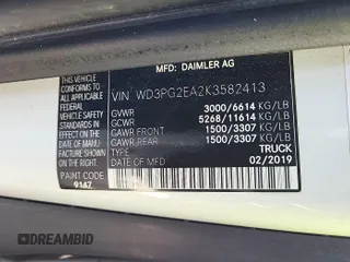 2019 Mercedes-Benz Metris Cargo z VIN WD3PG2EA2K3582413, wystawiony jako IAAI lot #42466389 z przebiegiem 82 642 mil mil oraz . Historia ofert i sprzedaży dostępna na DreamBid. Obrazek 18.