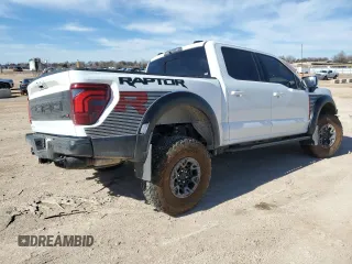 2024 Ford F-150 Raptor with VIN 1FTFW1RJ9RFB89090, listed as a Copart auction lot 43642975 with 5,164 mi miles and Salvage Title. Bid and sale history available at DreamBid. Image 3.