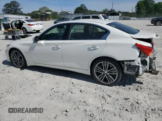 2016 Infiniti Q50 with VIN JN1EV7AR0GM340154, listed as a Copart auction lot 52594835 with 80,309 mi miles and Salvage Title. Bid and sale history available at DreamBid. Image 2.