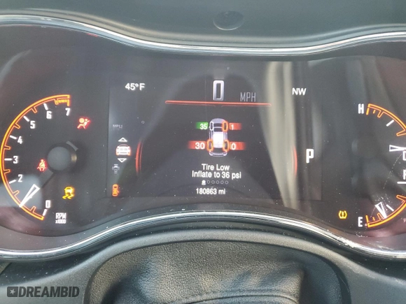 2015 Dodge Durango Citadel with VIN 1C4RDJEG9FC715745, listed as a Copart auction lot 45714815 with 180,863 mi miles and Salvage Title. Bid and sale history available at carsss.com. Image 9.