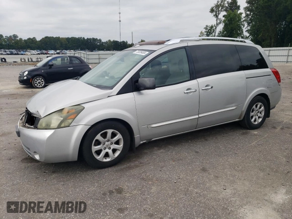 2007 Nissan Quest S with VIN 5N1BV28U57N123234, listed as a Copart auction lot 72026404 with 182,372 mi miles and Salvage Title. Bid and sale history available at carsss.com. Image 1.