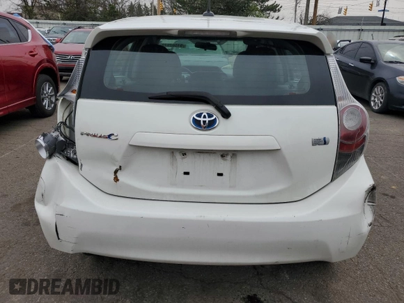 2012 Toyota Prius One with VIN JTDKDTB31C1000299, listed as a Copart auction lot 51562675 with 166,288 mi miles and Salvage Title. Bid and sale history available at DreamBid. Image 6.