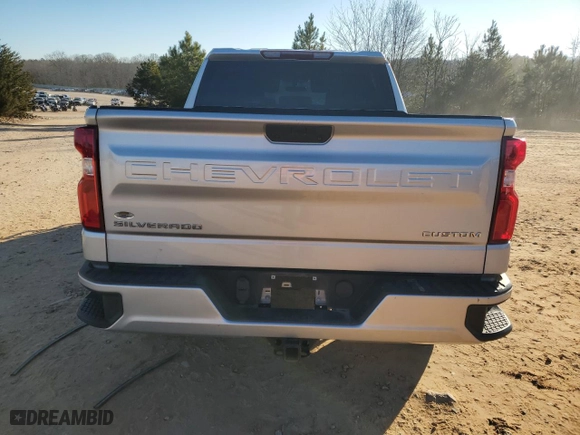 2021 Chevrolet Silverado 1500 Custom with VIN 1GCPYBEK8MZ119462, listed as a Copart auction lot 41653815 with 62,724 mi miles and Salvage Title. Bid and sale history available at carsss.com. Image 6.