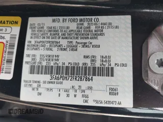 2015 Ford Fusion SE with VIN 3FA6P0H72FR287864, listed as a IAAI auction lot 41854678 with 149,741 mi miles. Bid and sale history available at carsss.com. Image 9.
