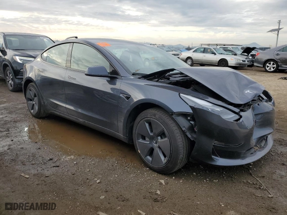 2023 Tesla Model 3 with VIN 5YJ3E1EA5PF504464, listed as a Copart auction lot 86175184 with 26,148 mi miles and Salvage Title. Bid and sale history available at carsss.com. Image 4.