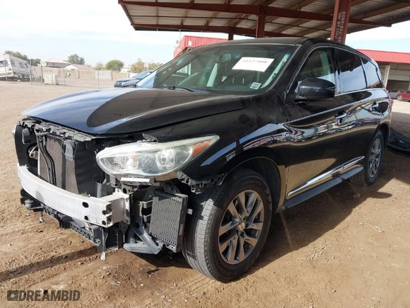 2015 Infiniti QX60 with VIN 5N1AL0MN6FC527545, listed as a IAAI auction lot 41537800 with 121,920 mi miles. Bid and sale history available at carsss.com. Image 2.