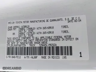 2024 Toyota Tacoma 4WD SR5 with VIN 3TYLB5JNXRT007339, listed as a IAAI auction lot 41432778 with 4,038 mi miles. Bid and sale history available at carsss.com. Image 9.