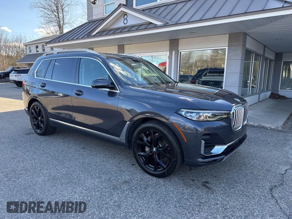 2019 BMW X7 xDrive40i z VIN 5UXCW2C55KLB44273, wystawiony jako IAAI lot #41762723 z przebiegiem 135 765 mil mil oraz . Historia ofert i sprzedaży dostępna na DreamBid. Obrazek 1.