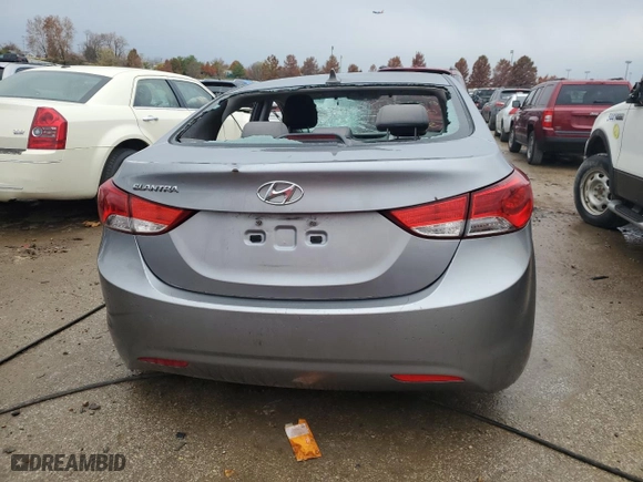 2013 Hyundai Elantra GLS PZEV with VIN KMHDH4AE8DU631679, listed as a Copart auction lot 75524573 with 0 mi miles and Salvage Title. Bid and sale history available at carsss.com. Image 6.