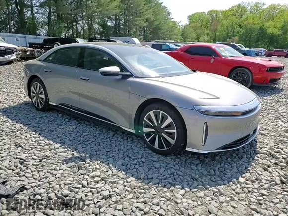 2023 Lucid Air Grand Touring z VIN 50EA1GBA9PA003155, wystawiony jako Copart lot #55441165 z przebiegiem 6 078 mil mil oraz Szkoda całkowita • Salvage title. Historia ofert i sprzedaży dostępna na DreamBid. Obrazek 13.