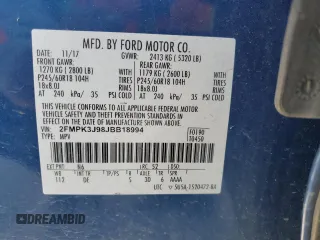 2018 Ford Edge SEL with VIN 2FMPK3J98JBB18994, listed as a Copart auction lot 49224035 with 114,871 mi miles and Salvage Title. Bid and sale history available at carsss.com. Image 14.