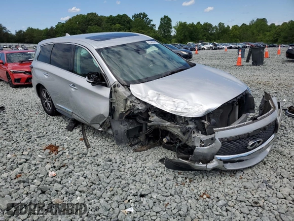2019 Infiniti QX60 Pure with VIN 5N1DL0MM3KC521717, listed as a Copart auction lot 55483915 with 118,757 mi miles and Salvage title. Bid and sale history available at DreamBid. Image 4.
