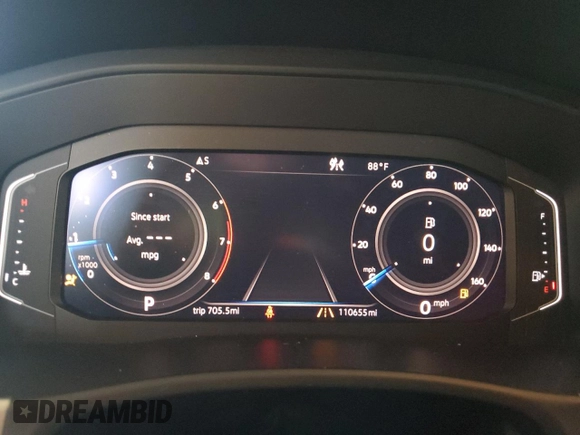 2019 Volkswagen Atlas SEL R-Line with VIN 1V2RR2CA3KC552024, listed as a Copart auction lot 55373015 with 110,655 mi miles and Salvage title. Bid and sale history available at DreamBid. Image 9.