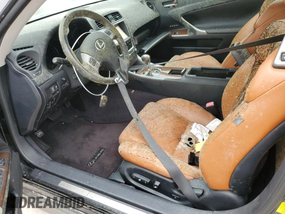 2013 Lexus IS 250 C with VIN JTHFF2C2XD2527943, listed as a Copart auction lot 75036214 with Not provided miles and Salvage title. Bid and sale history available at DreamBid. Image 7.