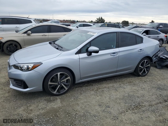 2023 Subaru Impreza Sport with VIN 4S3GKAM65P3603533, listed as a Copart auction lot 50073405 with 17,944 mi miles and Salvage Title. Bid and sale history available at carsss.com. Image 1.