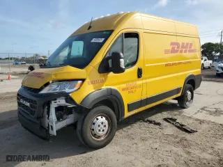 2023 Ram ProMaster Cargo Van with VIN 3C6LRVBG2PE530604, listed as a Copart auction lot 74053024 with 0 mi miles and Salvage Title. Bid and sale history available at carsss.com. Image 1.
