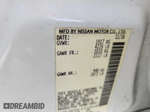 2017 Nissan Altima S with VIN 1N4AL3AP5HC155958, listed as a Copart auction lot 63339925 with 190,608 mi miles and Clean title. Bid and sale history available at DreamBid. Image 12.
