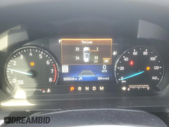 2021 Ford Explorer XLT with VIN 1FMSK8DH0MGA58894, listed as a Copart auction lot 52702735 with 52,553 mi miles and Salvage Title. Bid and sale history available at carsss.com. Image 9.