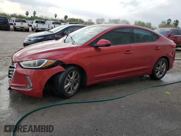 2018 Hyundai Elantra GL with VIN KMHD84LF5JU451092, listed as a Copart auction lot 46946555 with 104,815 mi miles and Clean Title. Bid and sale history available at DreamBid. Image 1.